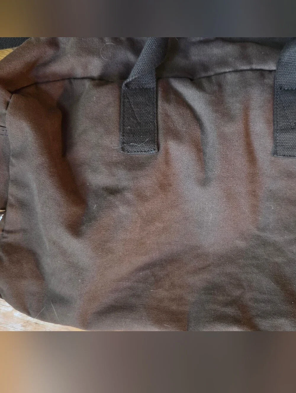 Tommy Bahama Brown Canvas Messenger Bag with Leather Trim